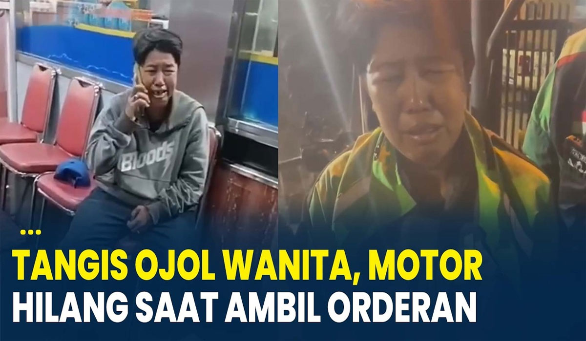 VIRAL! Driver Ojol Wanita di Medan Menangis Histeris, Motor Raib Saat Ambil Pesanan
